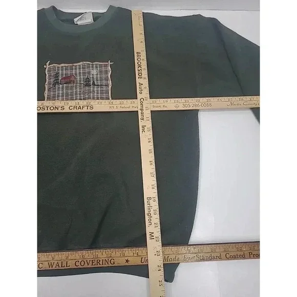 Vintage Northern Reflections Sweatshirt Women's Size Med Embroidered Cabin 90's - Picture 3 of 8